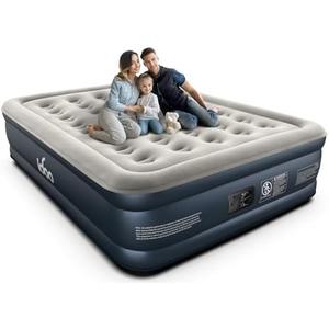 iDOO Air Mattress Full with Built in Pump, 18" Raised Comfort Blow up Mattress, Inflatable Mattress for Guests & Home, Air Bed, colchon inflable, Upgraded Four Chamber Technical Airbed