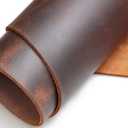 Tooling Leather Square 3.6mm-4.0mm (9-10oz) Thick Finished Full Grain Cow Hide Leather Crafts Tooling Sewing Hobby Workshop Crafting Leather Heavy Weight (Rust Red, 12"X12")