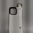 Folosu for iPhone 15 Pro Max Wallet Case with Card Holder, Hand Wrist Strap Loop Holder Kickstand, RFID Blocking Finger Grip Ring PU Leather Double Buttons Shockproof Cover 6.7" White