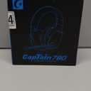 2.4GHz Wireless Gaming Headsets for PS5, PS4, PC, Switch - Bluetooth 5.3 Gaming Headphones with Noise Canceling Mic, 7.1 Surround Sound, 70H Battery, Blue Lighting - White