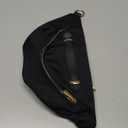 Plus Size Black Fanny Pack, Unisex Cross Body Bag with Adjustable Strap (Fits 42-54 Inch Waist)