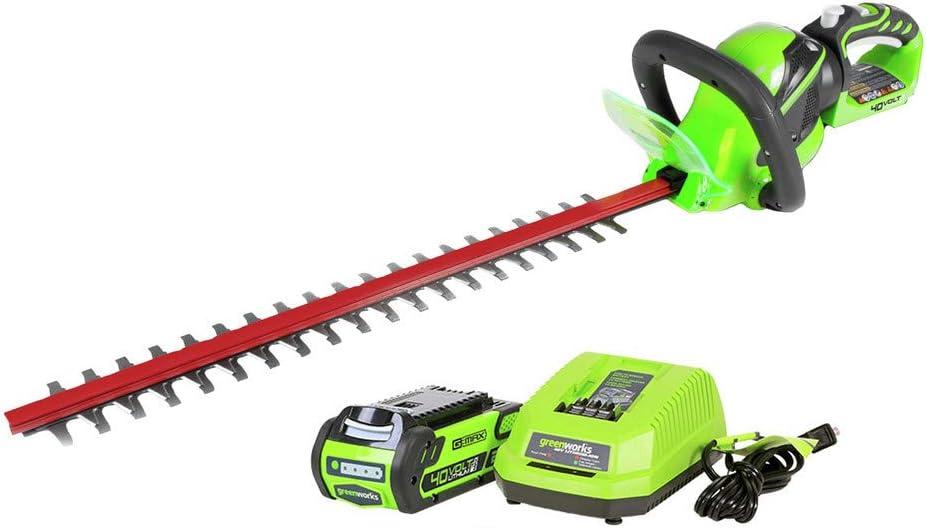 Greenworks 24V 22" Cordless Laser Cut Hedge Trimmer, Tool Only