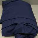 Linen Closet Navy Organic 100% Cotton Full Bed Sheets  Ultra Light, Breathable, Cool & Crisp  Wicks Away Moisture, Deep Pocket, Fully Elasticized  4 Piece Sheet Set, Fits up to 18 Mattress