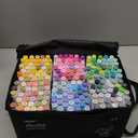 Ohuhu Brush Markers - 216-color Double Tipped Alcohol-based Art Marker Set for Artist Adults Coloring Illustration -Brush & Chisel Dual Tips - Honolulu Series of Ohuhu Markers - Refillable Ink