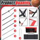 Seenelling Basketball Net Catcher Backstop Net Sports Barrier Nets for Backyard Rebounder to Guard Rebound and Return Basketball with Carry Bag (12 x 9 ft)