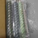 Baquler 6 Pcs Sage Green Flameless Taper Candle Twisted LED 9.65 Inch Taper Candles Battery Operated Twisted Candlesticks for Summer Wedding Birthday Home Party Holiday Dinner Fireplace Decor