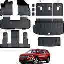 Floor Mats for Chevy Traverse 2018-2023, All Weather Floor Mats Trunk Cargo Liner with Backrest Protectors Accessories, Full Coverage Set (Fit 7 Sests)