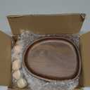 Dicunoy 2 Pack Acacia Wood Riser for Decor, 6" Small Wood Pedestal Display Stands for Kitchen Counter, Rustic Wooden Tray for Bathroom Counter, Tabletop Centerpieces, Entry Table, Farmhouse Decor