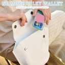 2 x 2 PCS Phone Wallet Stick on, Credit Card Holder for Back of Phone Case Strong Adhesive Sticker on Great Storage Compatible for Most Smartphones(Blue, Pink)