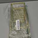 Moforoco 3-Pack Shower Caddy Basket Shelf with Soap Holder, No Drilling Traceless Adhesive Shower Wall Shelves, Rustproof Gold Bathroom Shower Storage Organizer