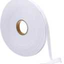 Jetec 1/2 Inch Double Fold Bias Tape Bias Binding Wide Fold Cotton Tape for Sewing Seaming Hemming Piping Quilting Projects(30 Yards,White)