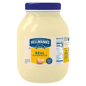 Hellmann's Real Mayonnaise Jar, Condiment for Sandwiches, Salads, Mayo Made with 100% Cage Free Eggs, Gluten Free 1 gallon 128 oz, Pack of 1 Hellmann's Real Mayonnaise Jar, Condiment for Sandwiches, Salads, Mayo Made with 100% Cage Free Eggs, Gluten Free 1 gallon 128 oz, Pack of 1