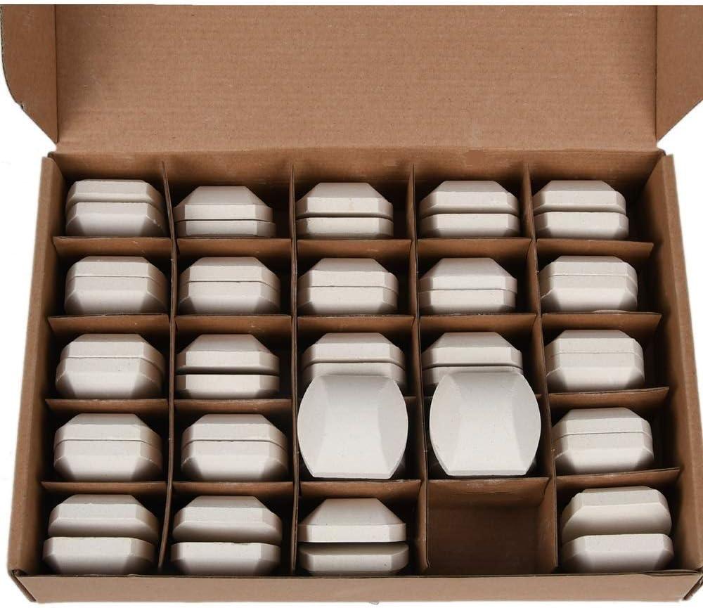 GasSaf Ceramic Briquettes Replacement for Select Turbo, Nexgrill Gas Grill Models, 2 x 2 x 0.8 inch, Set of 50 pcs