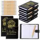 Ctosree 10 Sets Volunteers Gifts Bulk Pocket Leather Notebooks with Ballpoint Pens Appreciation Party Favors for Volunteer Week Lined Small Journal Office Supplies Accessories