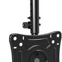 MOUNTUP Folding Under Cabinet TV Mount - Flip Down & Swivel TV Bracket, Fits 13-32" LCD Screens up to 22 Lbs, VESA 75x75 & 100x100mm, Space Saving Height Adjustable Under Counter Monitor Mount, MU0049