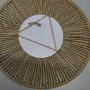 Artilady 4 Pack Hanging Baskets Wall Art - Decorative Woven Wicker Basket Boho Wall Hanging, Rustic Round Mirrors Natural Jute Home Decor Set for Bedroom Living Room Nursery