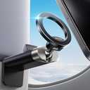 JOYROOM 【360° Metal Ball & Titanium】 Magsafe Airplane Phone Holder, Travel Essentials for Airplane Phone Mount, Universal Travel Phone Holder for Plane, Travel Must Have for iPhone 16 15 14 13