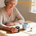 Portable Small Electric Pill Crusher, Grind Pills to Fine Powder for Elderly, Rechargeable & Washable, with Safety Lock, Perfect for Pets Nursing Home, with Pill Organizer Travel Essential