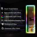 Koonmi LED Full Length Mirror, 63"x20" Full Length Lighted Mirror with Remote Control, RGB Color Changing Lights, 7 Dynamic Modes, Dimmable Brightness