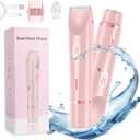 Dermave Bikini Shaver,Dual Head Shaver Women, 2 in 1 Wet & Dry Waterproof Electric Bikini Trimmer for Women(Pink)