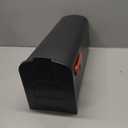 Architectural Mailboxes Parsons Rust-Proof Plastic Post Mounted Mail Box for Outside, Black, Medium Curbside Mailbox, USPS Approved for Residential Delivery