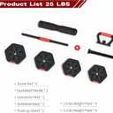 VIVITORY Dumbbell Sets Adjustable Weights, Free Weights with Connector, Non-Rolling Adjustable Dumbbell Set, Barbell for Home Gym, Hexagon, Cement Mixture