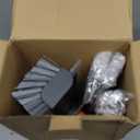 Floor Scrub Brush with Long Handle, 3 in 1 Scrape and Heavy-Duty Stiff Bristle Scrubber Brush for Cleaning Shower Bathroom, Patio, Pool, Garage, Kitchen, Wall and Deck (Gray, 1 Pack)