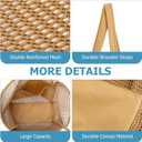 Iioscre Beach Bag for Women, Causal Hobo Pool Bags with Zipper Inner Pocket, Foldable Swim Tote Bag for Vacation Essentials