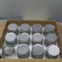 Accguan 33oz Glass Jars with Regular Lids, Mason Jar With Airtight Lids, Clear Glass Jar Ideal for Jam,Honey,Shower Favors,Wedding Favors, 12pack (Silver Lid)
