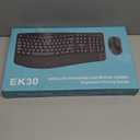 Ergonomic Wireless Keyboard and Mouse Combo, Wave Keys Keyboard with Wrist Rest for Natural Typing, 3 DPI Adjustable Ergonomic Silent Mouse for Computer/Laptop/Windows/Mac (Purple)