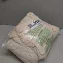 Battilo Cream White Ivory Throw Blanket for Couch, 51x 67 Inch, Woven Chenille Knit Throw Blanket for Chair, Super Soft Warm Decorative Textured Throw Blanket for Bed, Sofa and Living Room.