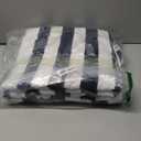 Salt Earth Cotton Striped Beach Cabana Towel, 4 Pack - 30"x60" Quick Dry Towels, Pool Essentials, Travel, Gym & Bathroom Towels, Oversized Beach Vacation Essentials (Navy Blue)