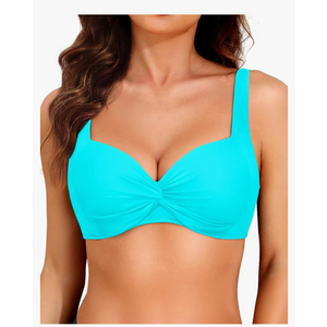 Women Underwire Bikini Top - 2025 Push Up Swimsuit Tops Padded Bra Bathing Suit M