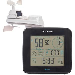 AcuRite Iris Weather Station with Mini Wireless Display for Temperature, Humidity, Wind Speed, Wind Direction, Historic Rainfall Totals, and Hyperlocal Forecast with Built-in Barometer (01122M)