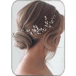 JAKAWIN Bride Rhinestone Wedding Hair Piece Silver Crystal Bridal Updo Hair Vine Accessories for Women HV113