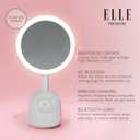 ELLE - LED Vanity Mirror with Bluetooth Speaker and Wireless Charging