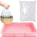 Small Animal Cage Liners Disposable, 50 PCS Rabbit Litter Box Liner Cage Tray Liner Pet Litter Pan Bags Plastic Film Cover for Guinea Pig Bunny Bird Chinchilla Hedgehog (Compact)
