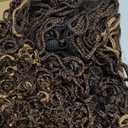 SOKU Braided Wigs for Black Women, 13 Inch Mini Twist Short Braided Wig 4x4 Lace Frontal Box Braid Wig Blonde Highlights Curly Braids Glue less Wigs for Daily Wearing