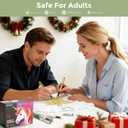 Nicpro 36 Colors Acrylic Paint Markers Brush Tip, Water-Based No-Bleed Paint Markers with Automatic Ink Control, Waterproof Acrylic Paint Pens for DIY Art & Crafts  Rock, Wood, Glass, Ceramic, Fabric (1 Count (Pack of 36))