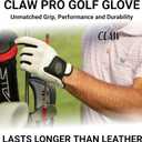 CaddyDaddy Claw PRO and Claw MAX Golf Gloves for Men | 100% Synthetic | Flex-Mesh Design for Cool Ventilation | Lasts Way Longer Than Leather | Silicone-Web Coating for Maximum Grip | Machine Washable (Large)