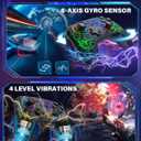 ZRZLMVP Switch Controller Wireless for Nintendo Switch/OLED/Lite/Switch 2, 1000mAh Rechargeable Pro Controllers with 9 Colors LED Light, Switch Remote Control Gamepad with Turbo, Vibration,6 Axis Gyro