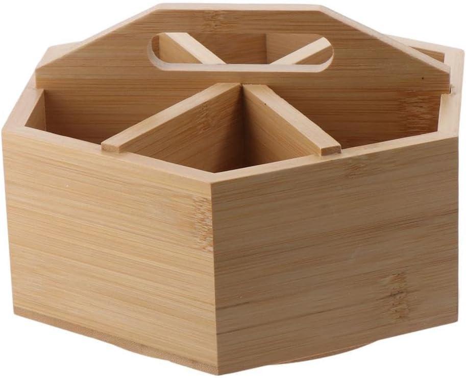 1PC Bamboo Rotating Art Supply Organizer Desk Organizer, Pen & Pencil Holder Spinning Desktop Storage for Pen, Colored Pencil(Style B)