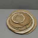 Xuhal Set of 8 Hanging Woven Wall Basket Handmade Decorative Rustic Boho Basket Decor Handcrafted Wicker Round Seagrass Wall Art for Home Kitchen Farmhouse Table Living Room