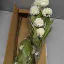 Artificial White Mums Flowers, 5 Pcs Faux Mums Mini Chrysanthemum Flowers Bulk with Stems, Floral Arrangements for DIY Bouquet Home Wedding Table Centerpiece Decor