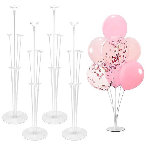 Balloon Stand Kit - 4 Sets with Balloon Sticks, Stands for Table & Floor, Archer with Base for Parties & Decorations