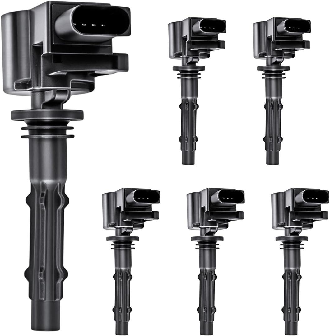 6PCS Ignition Coil Pack Compatible with Mercedes Benz 2.5L 3.0L 3.5L 5.5L V6 E350 ML350 GLK350 R350 C230 C280 C300 C350 SLK350 CLK350 2005 2006 2007 2008 2009 2010-2015, UF535 UF-585