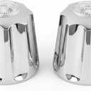 HIGHCRAFT Canopy Style Tub & Shower Handle Set, Chrome Plated, Long Broach 16-Spline, Screws Included Sold as a Pair