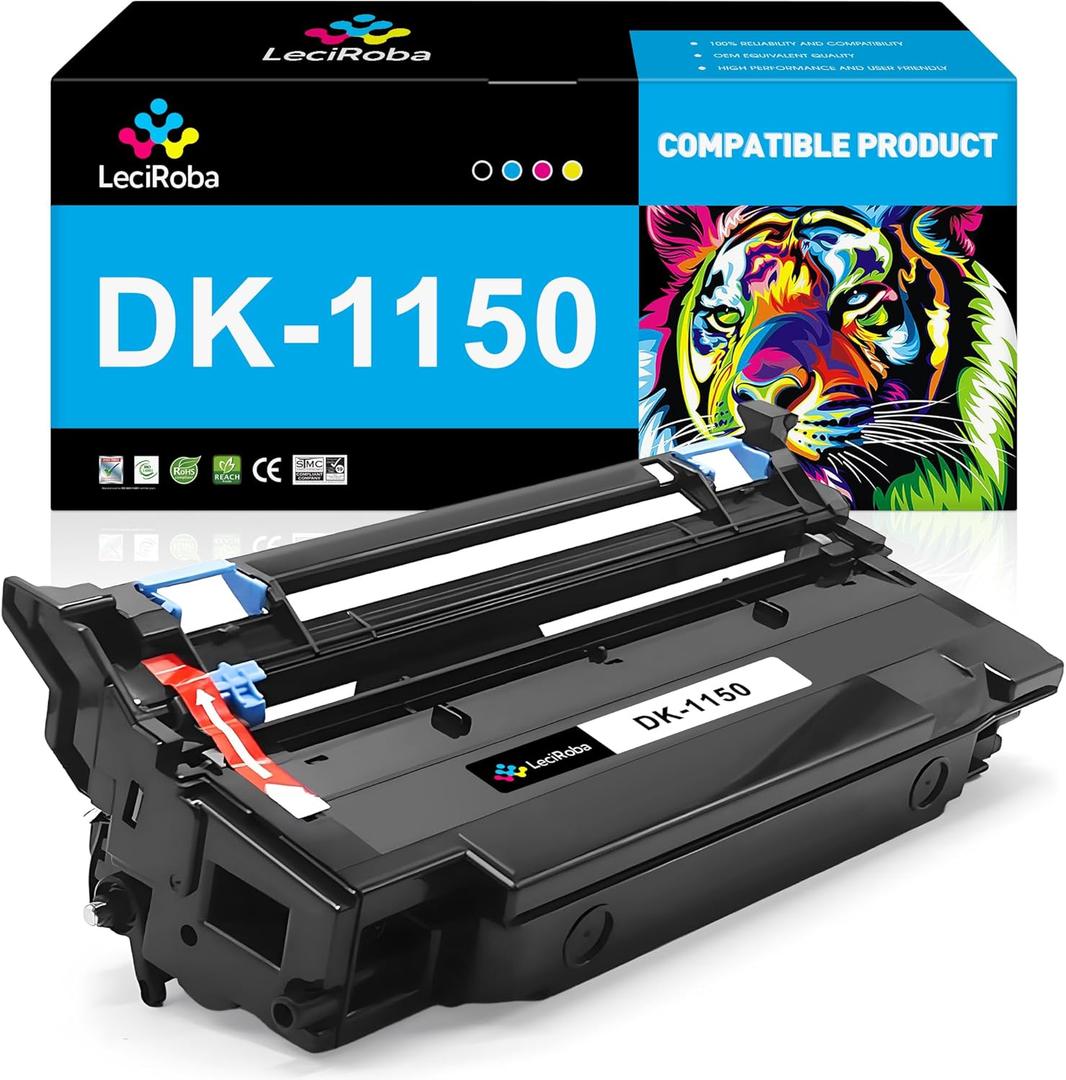 LeciRoba (NO Toner) Compatible Drum Unit Replacement for Kyocera DK-1150 DK1150 Drum Unit TK1152 TK1162 TK1172 Drum for M2040dn M2540dw M2635dw M2640idw P2040dw P2235dw Printer (Black, 1 Pack)