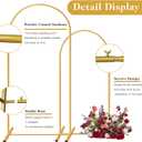 Metal Arch Backdrop Stand Set of 2 (7.2FT/6FT), Wedding Arch Stand Gold Backdrop Arch Stand, Wedding Arch Frame for Ceremony, Birthday Party, Baby Shower, Garden Arch Decoration