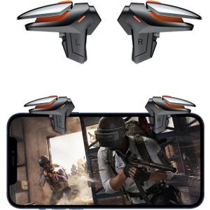 Newseego for PUBG Game Controller Trigger, [1 Pair] New Version Smart Phone Game Controller Gamepad Large Thickness, Sensitive Aim & Shoot PUBG Triggers for iOS/Android-Black.